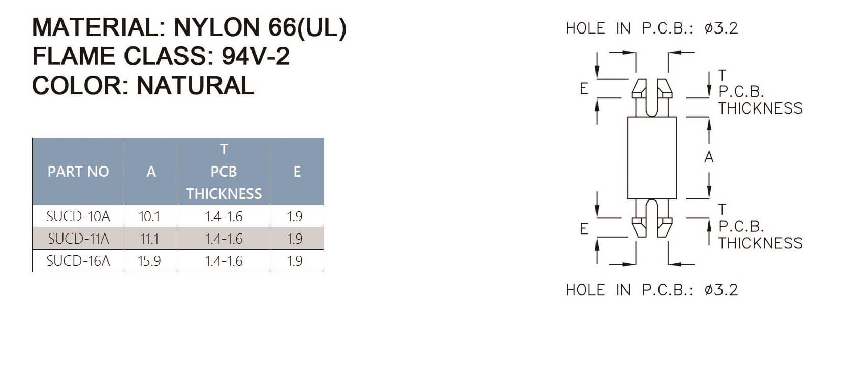 PCB Standoff SUCD-10A